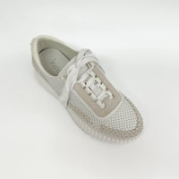 Otago Sneaker Shoe | White + Grey Suede