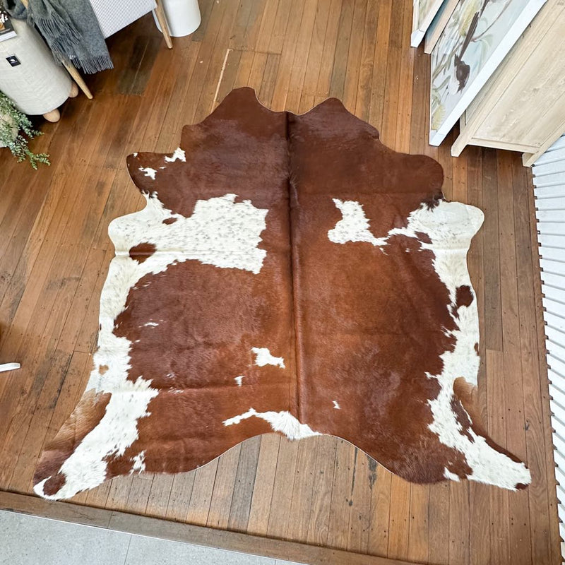 Brown + White Speckle Cowhide 4 | Floor Rug