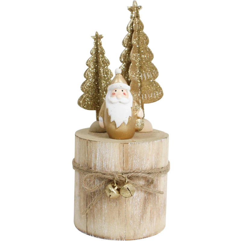 Santa/tree Stump Gold