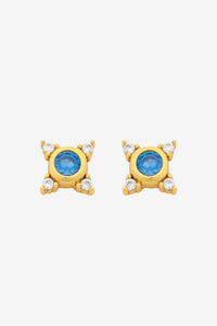 Lauren Soft Gold Aqua Stud