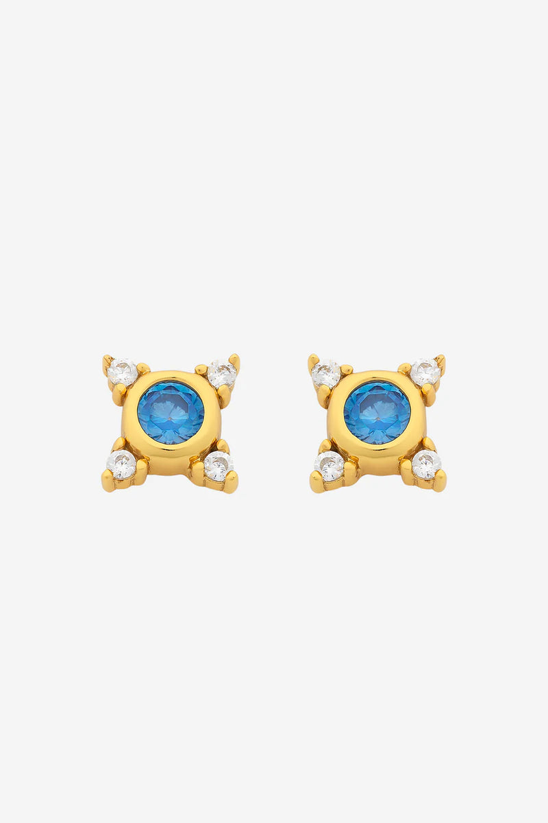 Lauren Soft Gold Aqua Stud