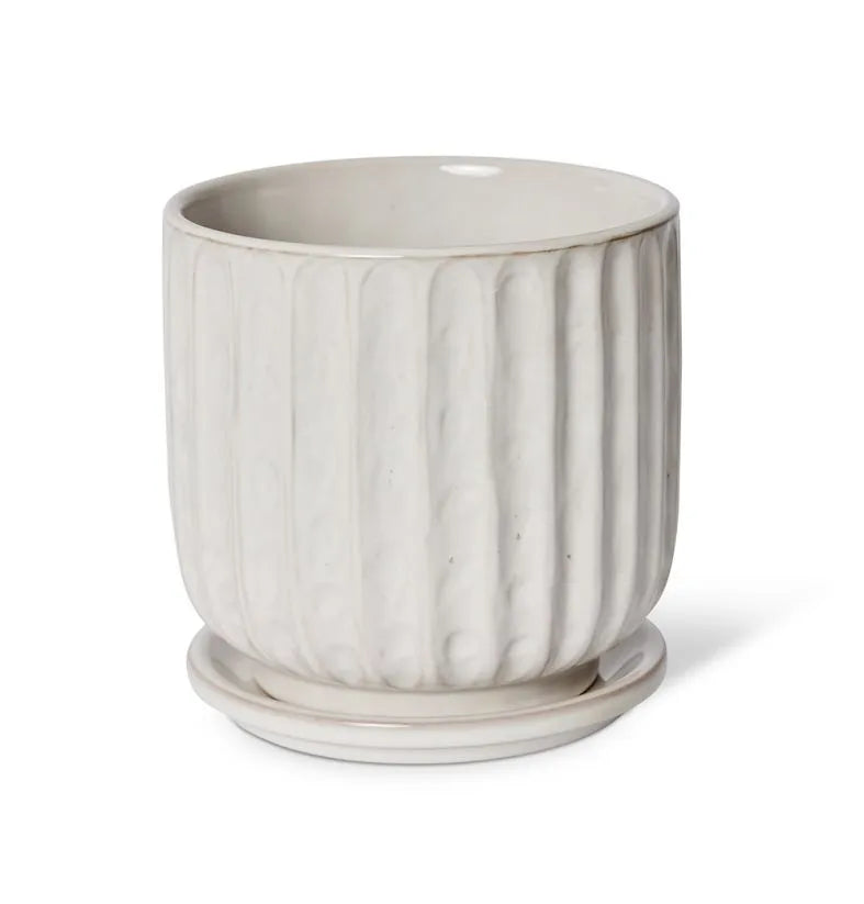 Lara Pot w. Saucer | Cream