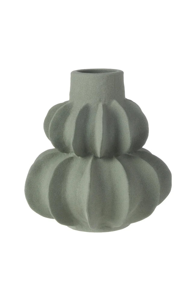 Lara Ceramic Olive Frill Urn