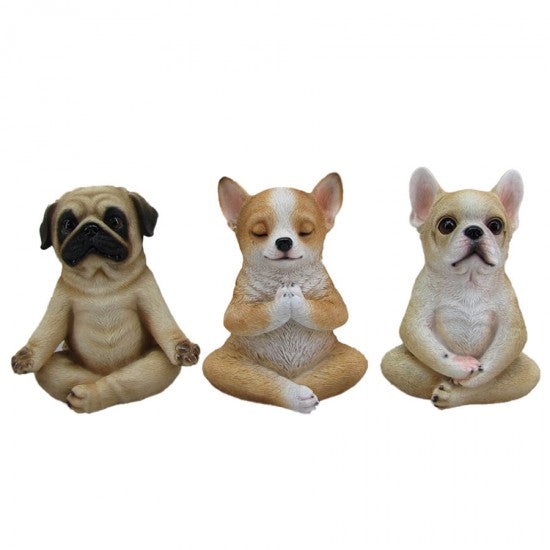 Resin Yoga Dog Statue