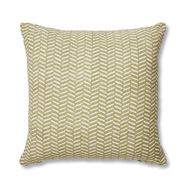 Kyra Green Block Print Cushion