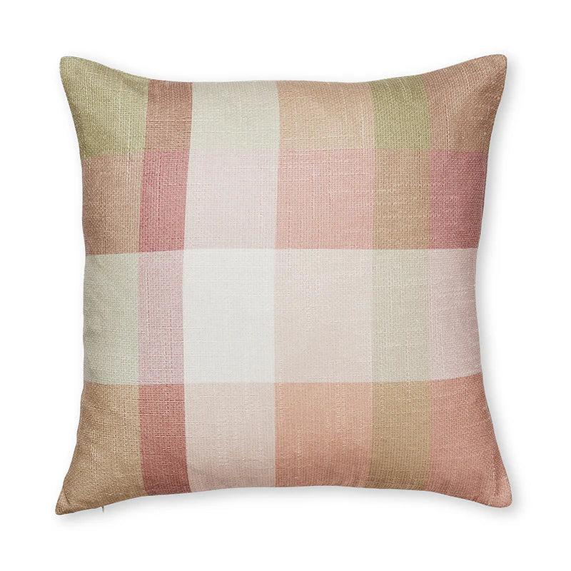 Sydney Check Sunset Feather Cushion