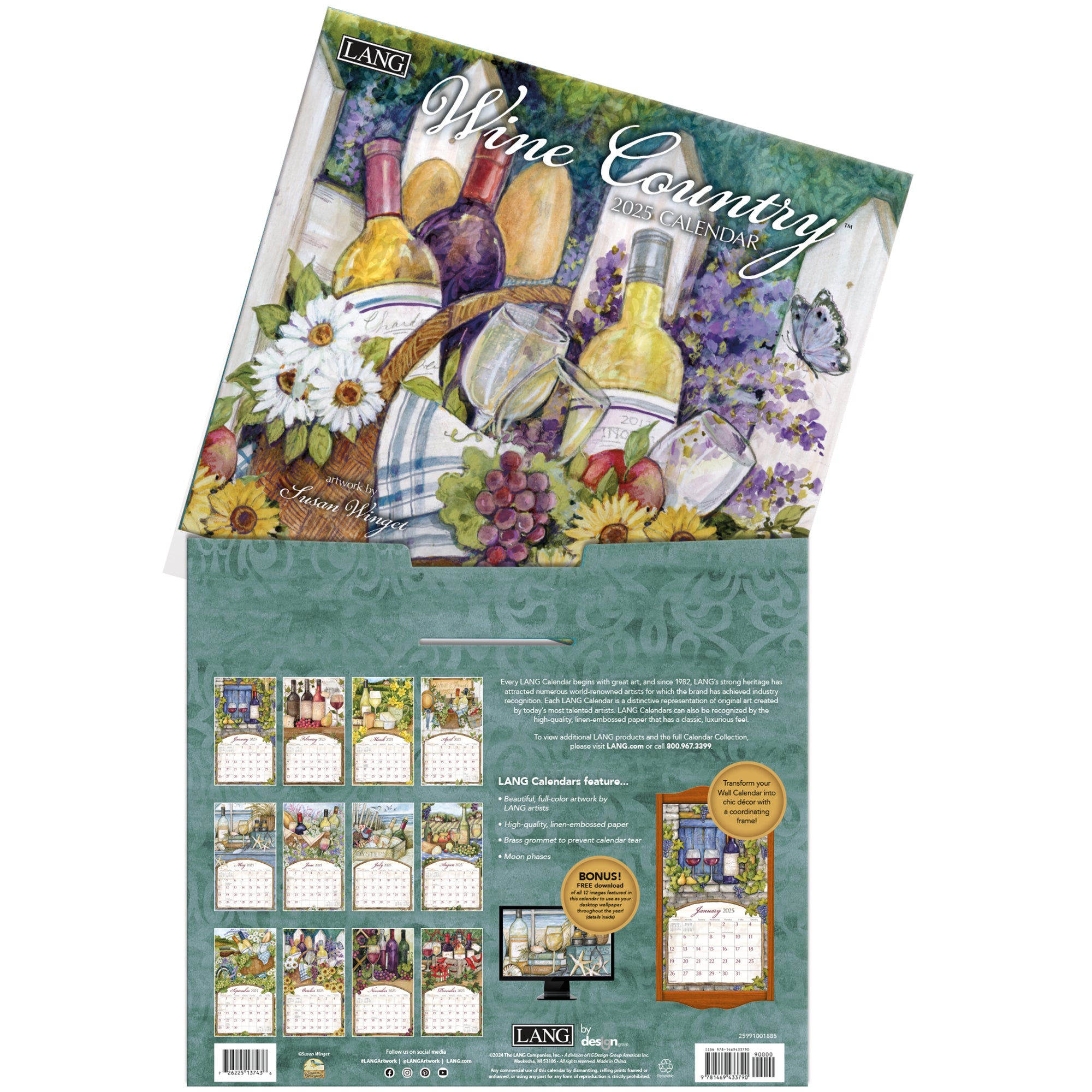 Wine Country 2025 | Wall Calendar