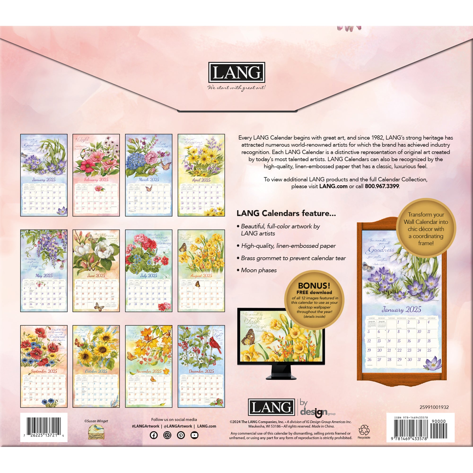 Nature's Grace 2025 | Wall Calendar