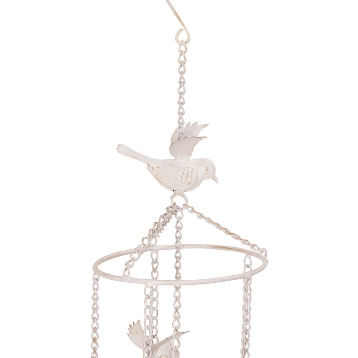 Wind Chime Cast Iron White