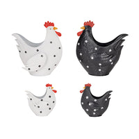 Chicken Planter Black & White