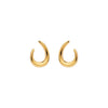 Baby Curl Yellow Gold Stud Earring