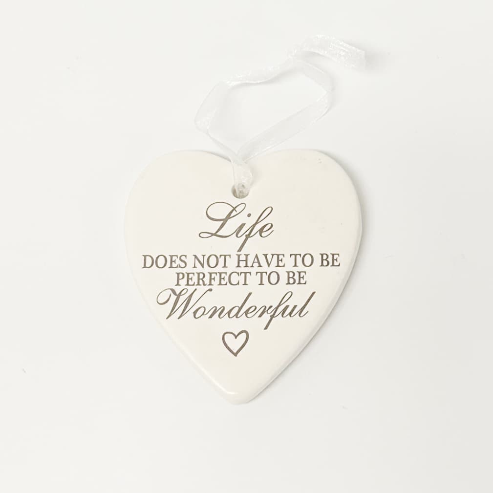 Ceramic Heart with Quote