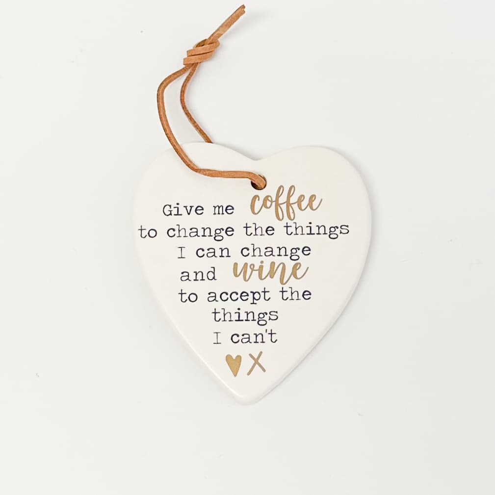 Ceramic Heart with Quote