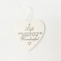 Ceramic Heart with Quote