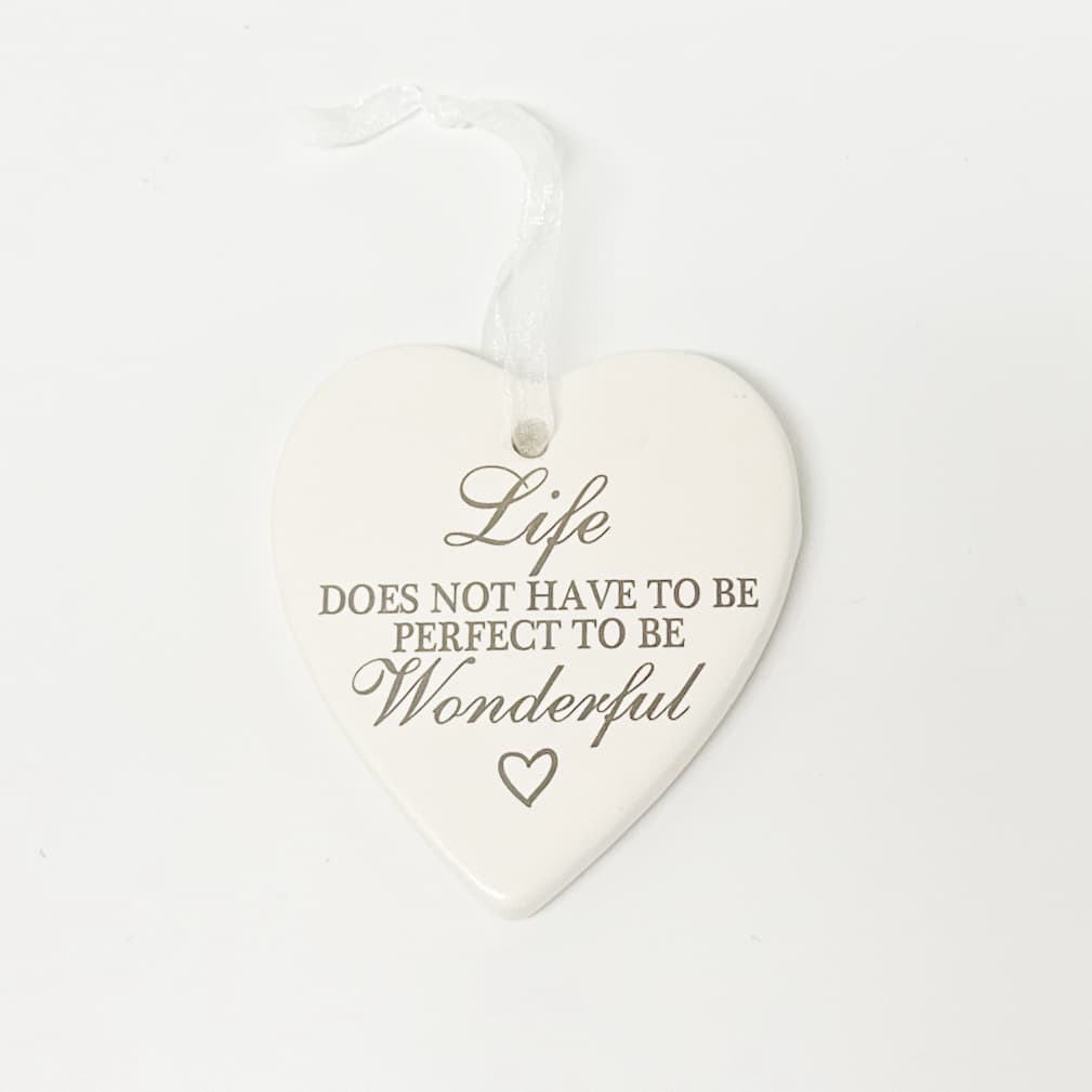 Ceramic Heart with Quote