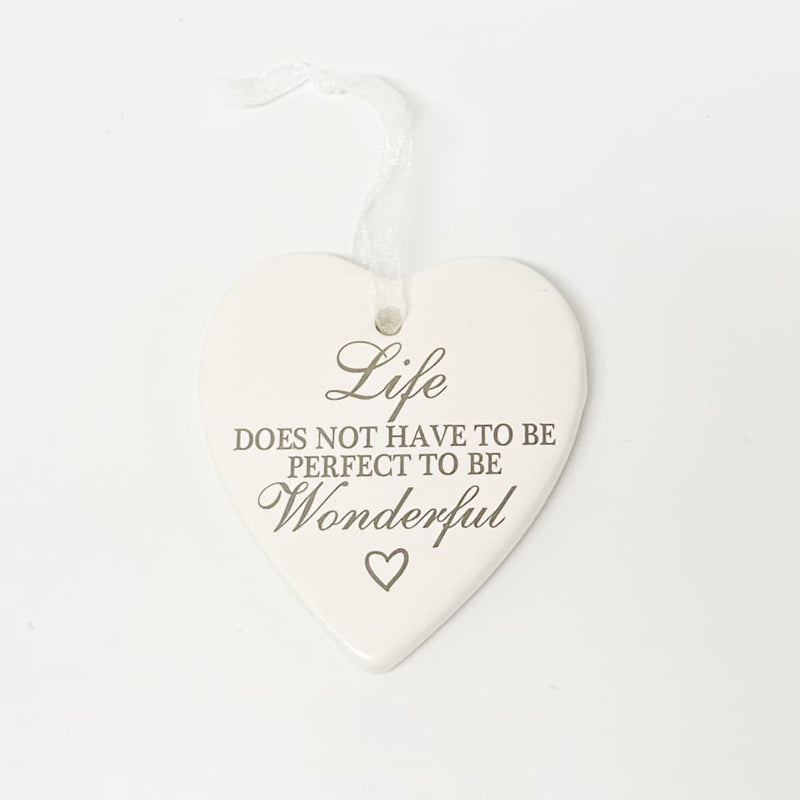 Ceramic Heart with Quote