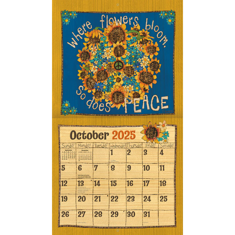 Painted Peace 2025 Wall Calendar Whatever Mudgee