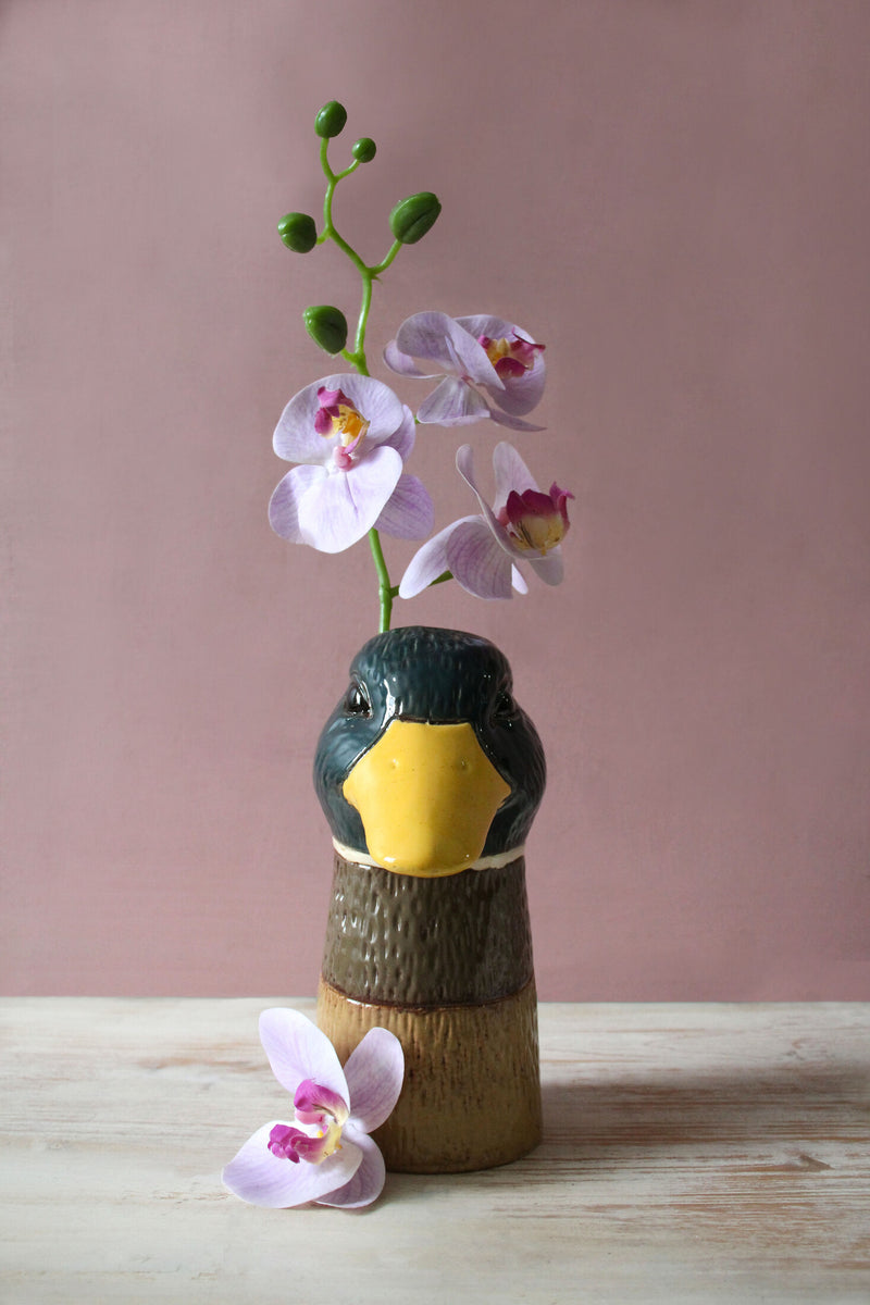 Ceramic Vase Pot Mallard Duck