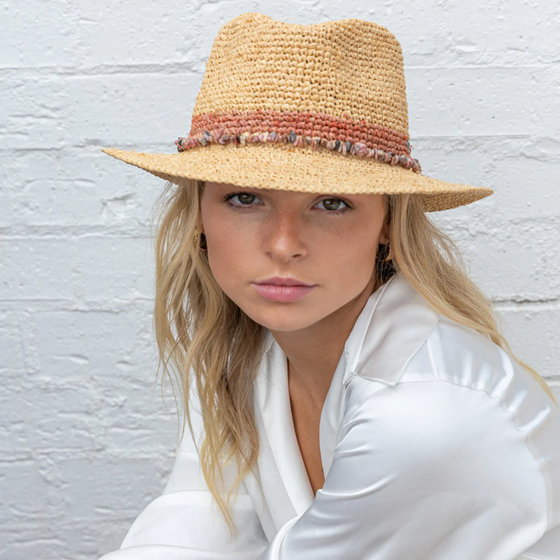 Christine Raffia Fedora