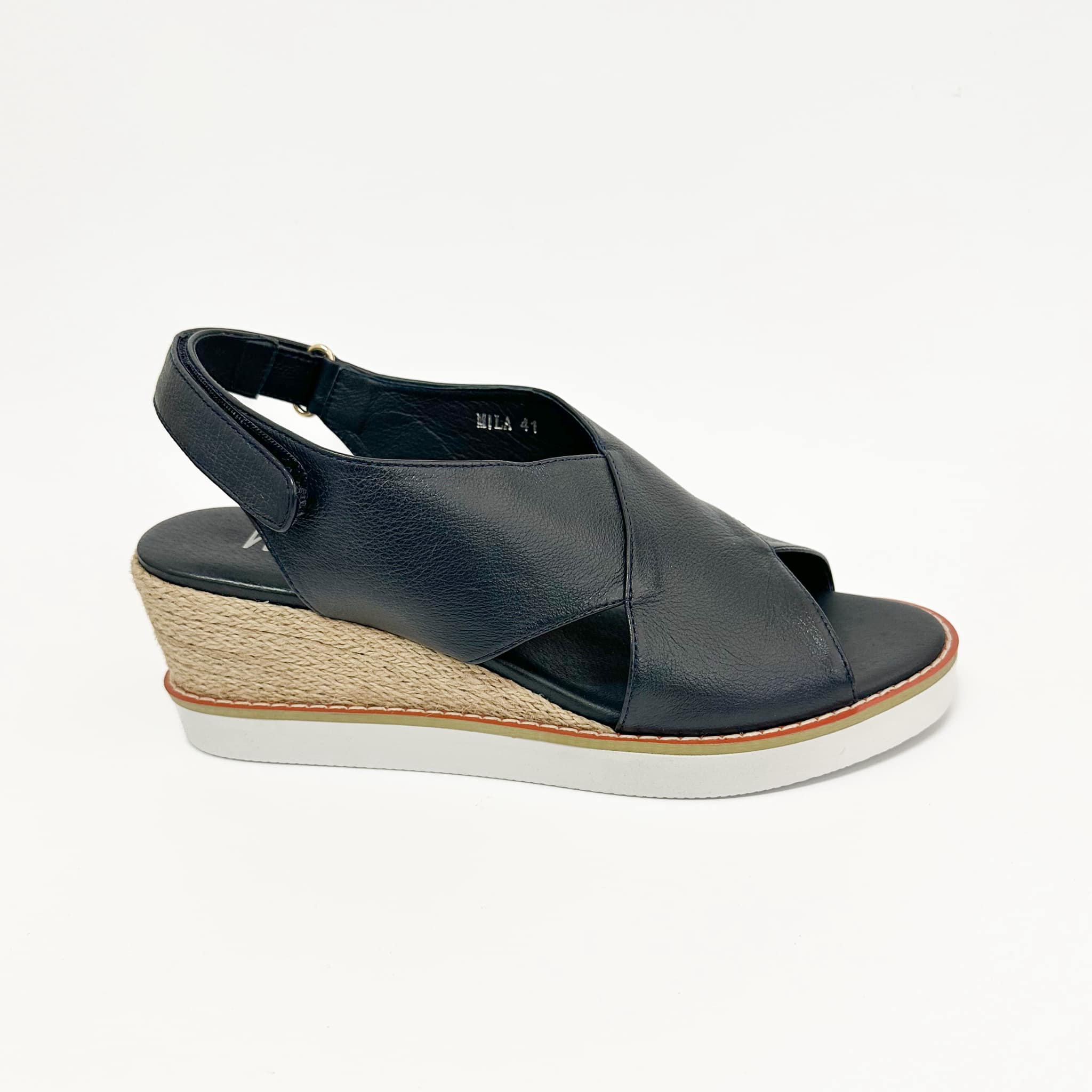 Mila Wedge Sandal | Deep Ocean