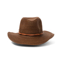 Capri Raffia Fedora | Chocolate