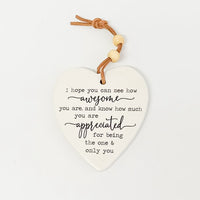 Ceramic Heart with Quote