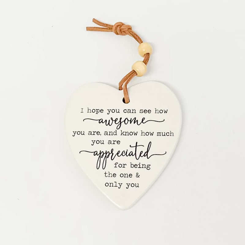 Ceramic Heart with Quote