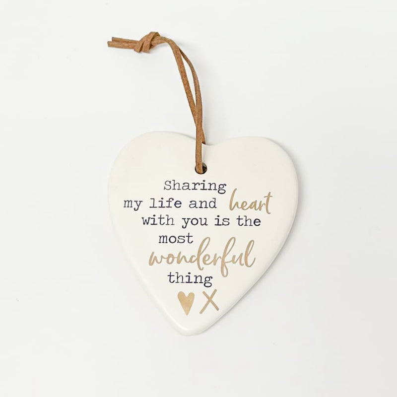 Ceramic Heart with Quote