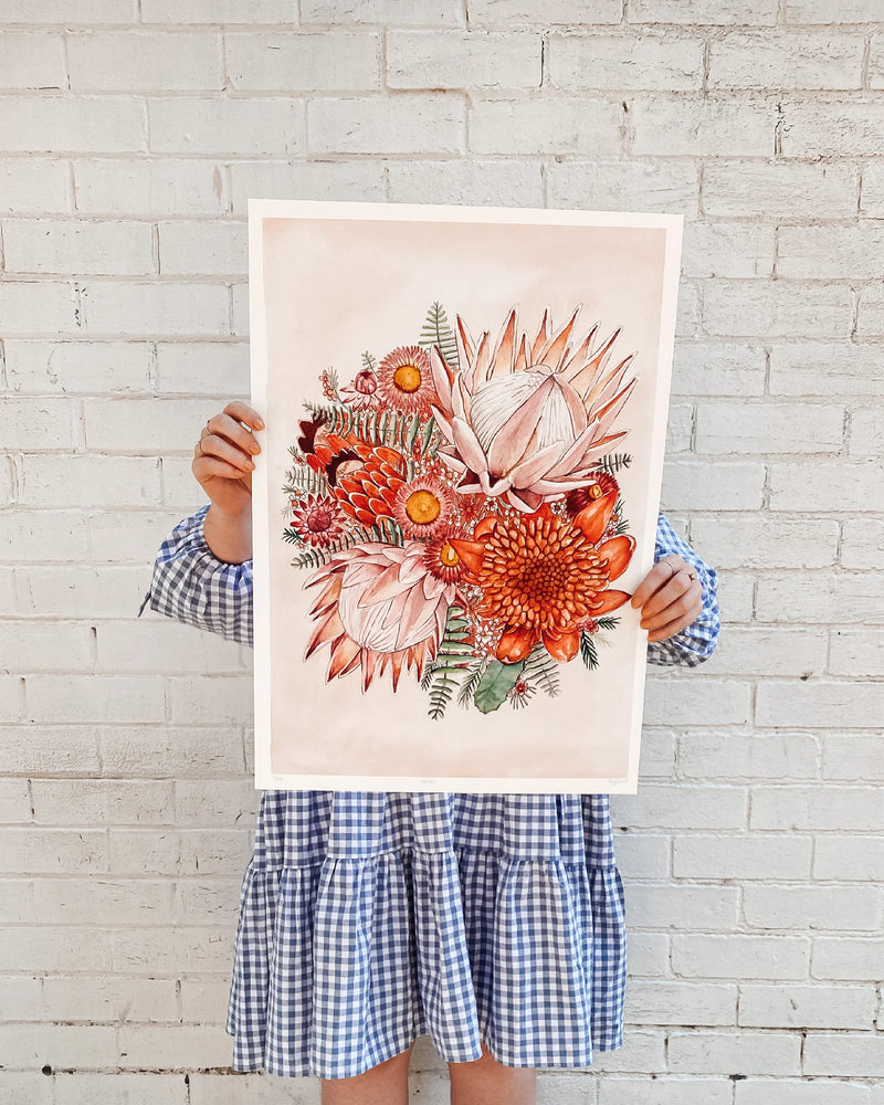 Heidi Floral A3 Giclee Print