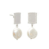 Aphrodite Goddess Small Pearl Earrings | Sterling Silver