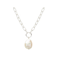 Aphrodite Goddess Pearl Drop Necklace | Sterling Silver