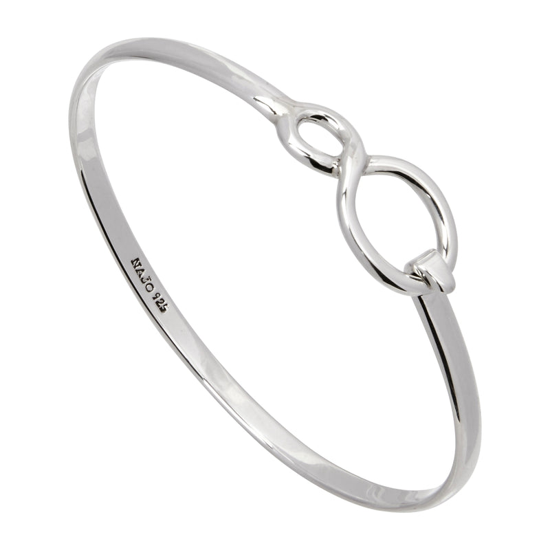 Infinity Silver Tension Bangle (60mm)