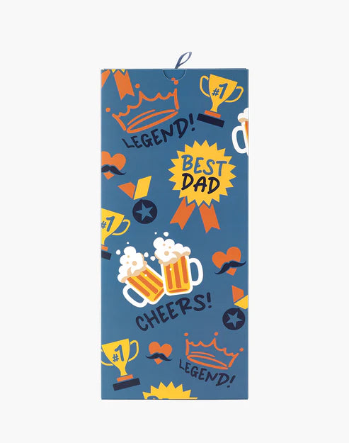 Mens Best Dad Bamboo Sock Card