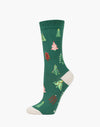 Dainty Jolly Trees | Womens Bamboo Sock