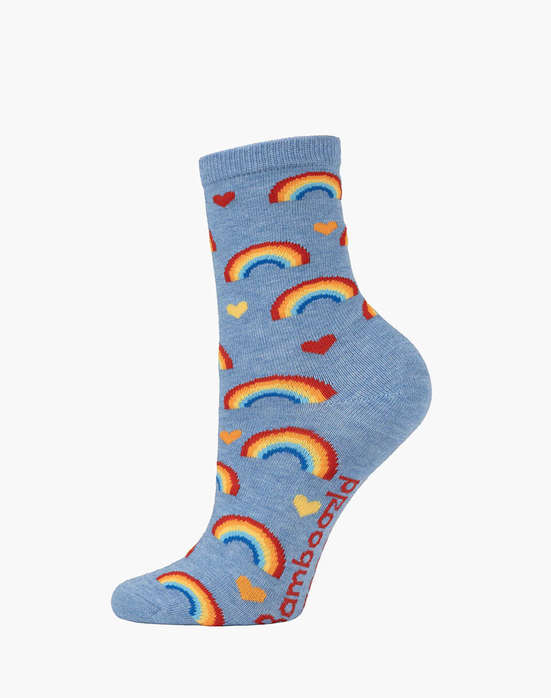 Rainbow Hearts | Kids Bamboo Sock