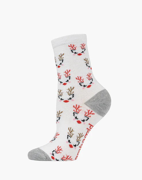 Reindeer Faces | Kids Bamboo Sock