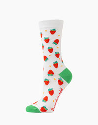 Strawberries | Womens Bamboo Sock