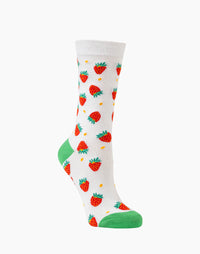 Strawberries | Womens Bamboo Sock