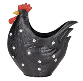 Chicken Planter Black & White