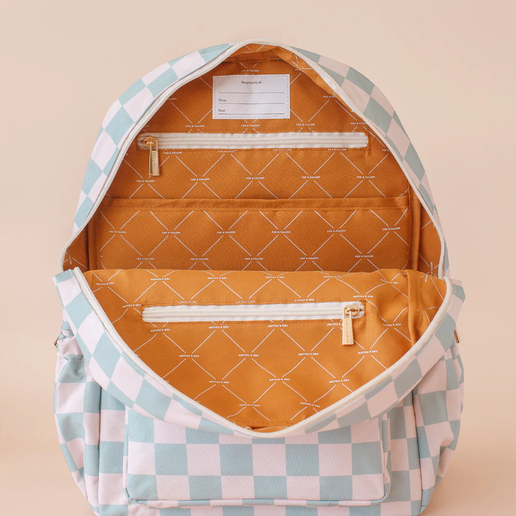 Sage Check Backpack