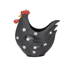 Chicken Planter Black & White