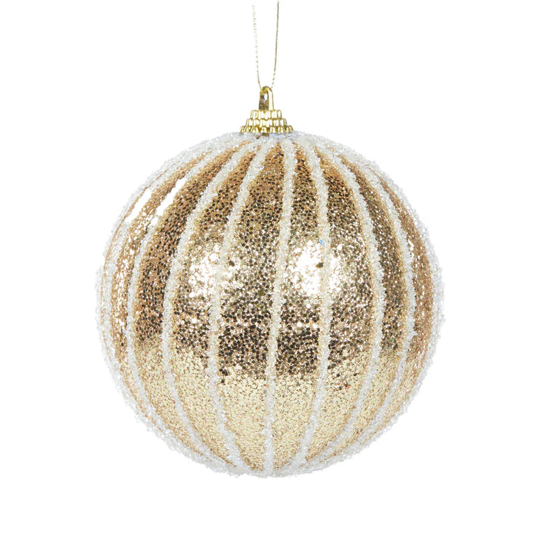 Gold Ribbed Bauble