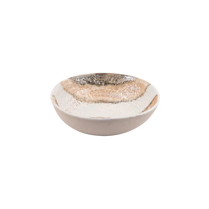 Cebu Stone Striped Fawn Cream Bowl | Small