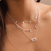 Rose Quartz Choker | Sterling Silver