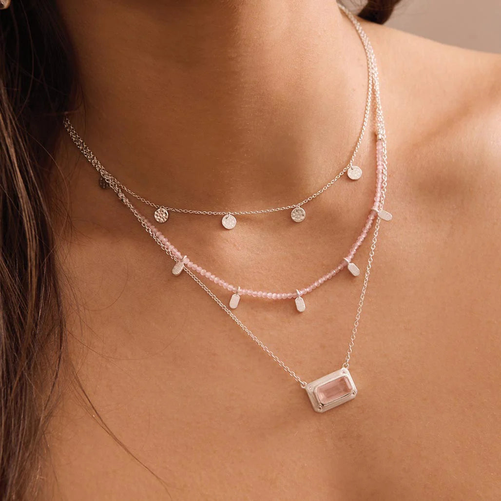 Rose Quartz Choker | Sterling Silver