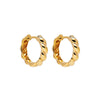 Zippy Twist Huggie Earring | Yellow Gold