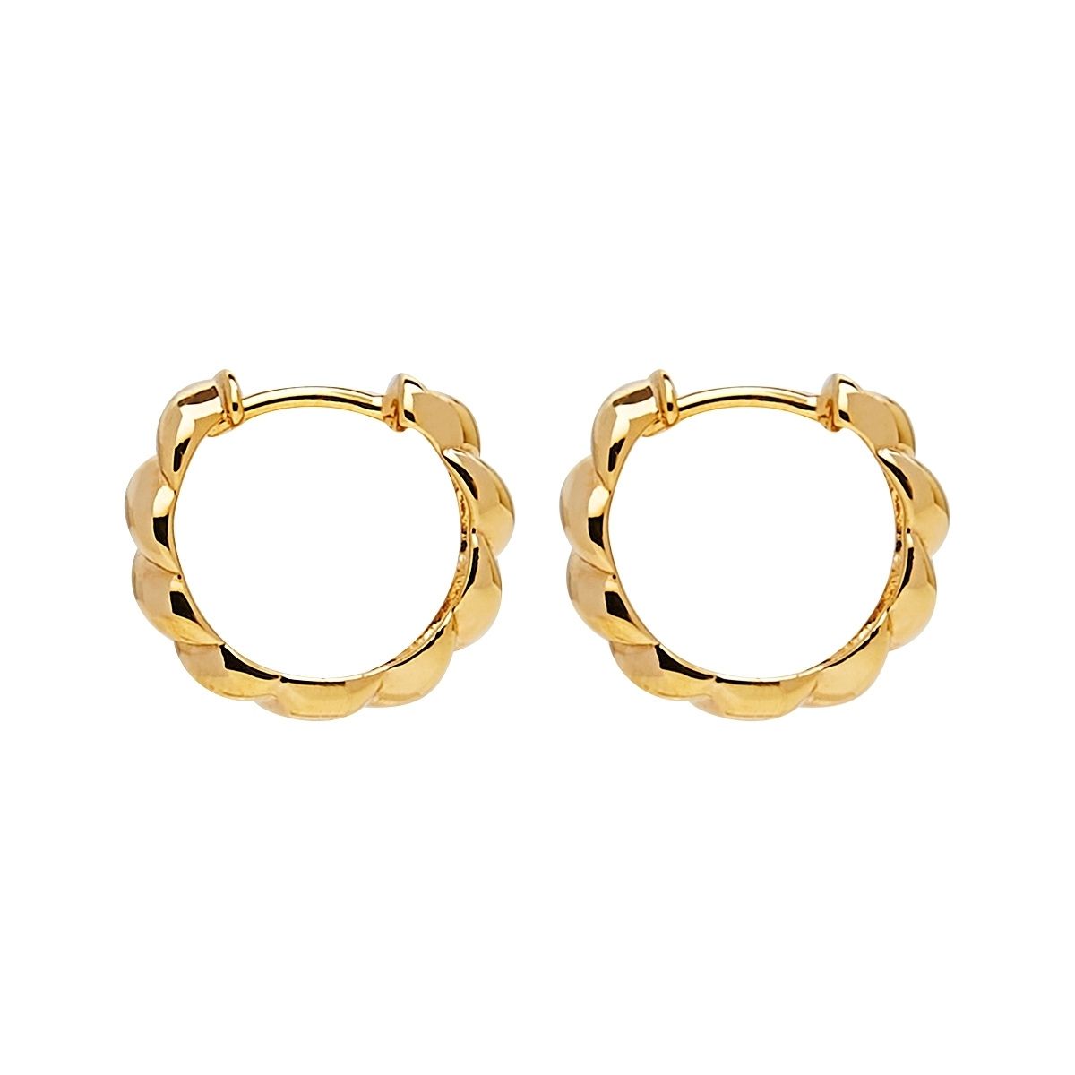 Zippy Twist Huggie Earring | Yellow Gold