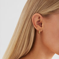 Zippy Twist Huggie Earring | Yellow Gold