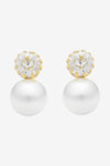 Vera Clear CZ Pearl Earring