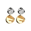 Shard Double Disk Two Tone Stud Earring